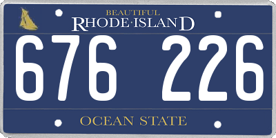 RI license plate 676226