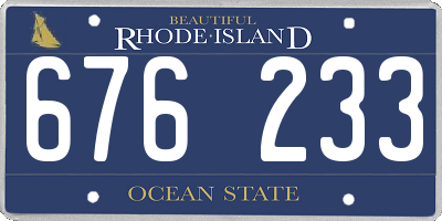 RI license plate 676233