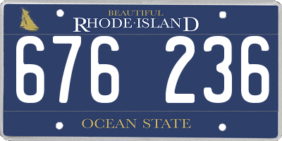 RI license plate 676236