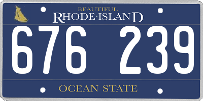 RI license plate 676239