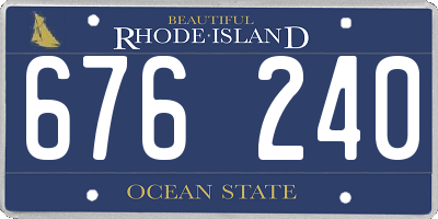 RI license plate 676240