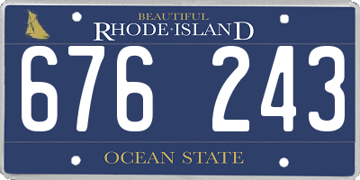 RI license plate 676243