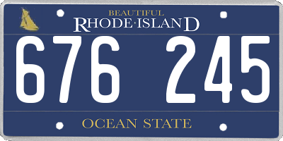 RI license plate 676245