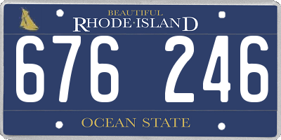 RI license plate 676246