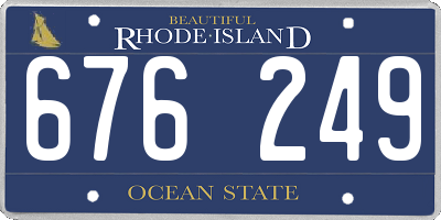 RI license plate 676249