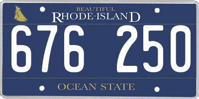 RI license plate 676250