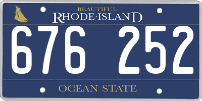 RI license plate 676252