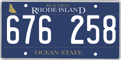 RI license plate 676258
