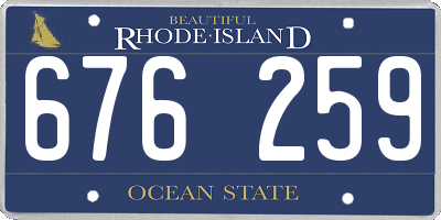 RI license plate 676259