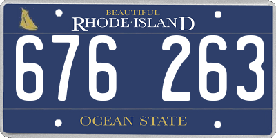 RI license plate 676263