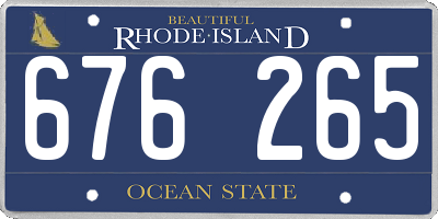 RI license plate 676265