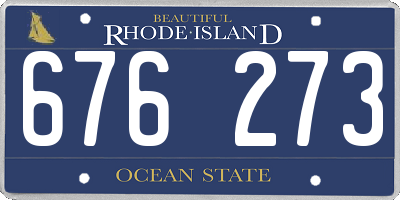 RI license plate 676273