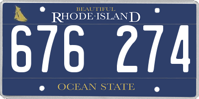 RI license plate 676274