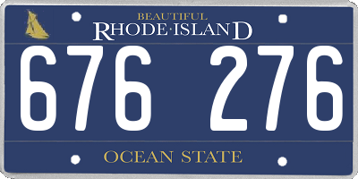 RI license plate 676276