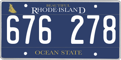 RI license plate 676278