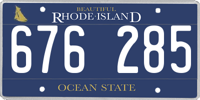 RI license plate 676285