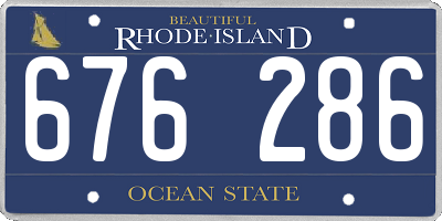 RI license plate 676286