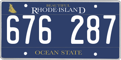 RI license plate 676287