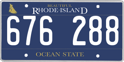 RI license plate 676288