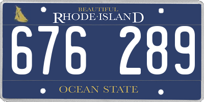 RI license plate 676289