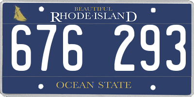 RI license plate 676293