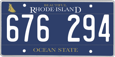RI license plate 676294
