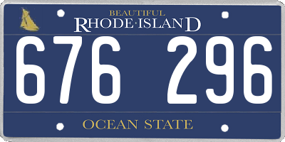 RI license plate 676296