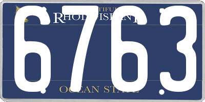 RI license plate 6763