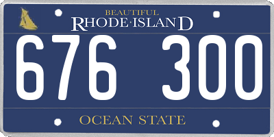 RI license plate 676300