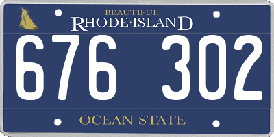 RI license plate 676302