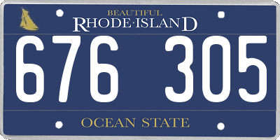 RI license plate 676305