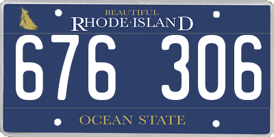 RI license plate 676306