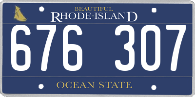 RI license plate 676307