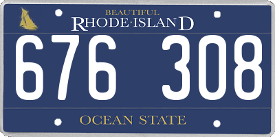 RI license plate 676308