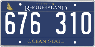 RI license plate 676310