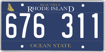 RI license plate 676311