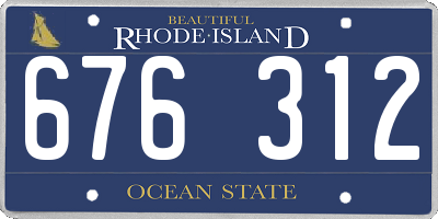 RI license plate 676312