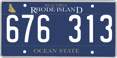 RI license plate 676313