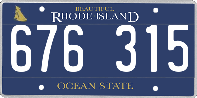 RI license plate 676315
