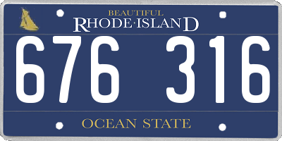 RI license plate 676316