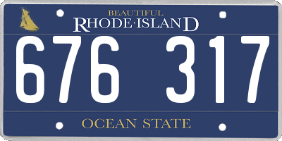 RI license plate 676317