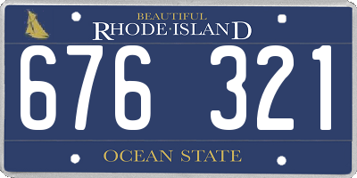 RI license plate 676321