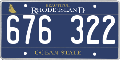 RI license plate 676322