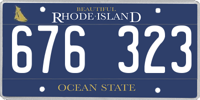 RI license plate 676323