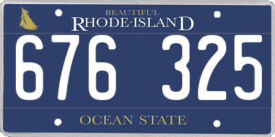 RI license plate 676325