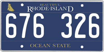 RI license plate 676326