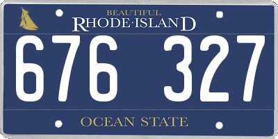 RI license plate 676327