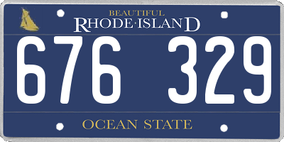 RI license plate 676329