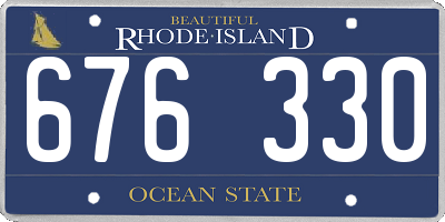 RI license plate 676330