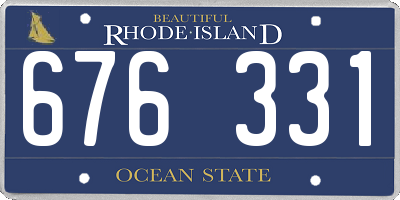 RI license plate 676331